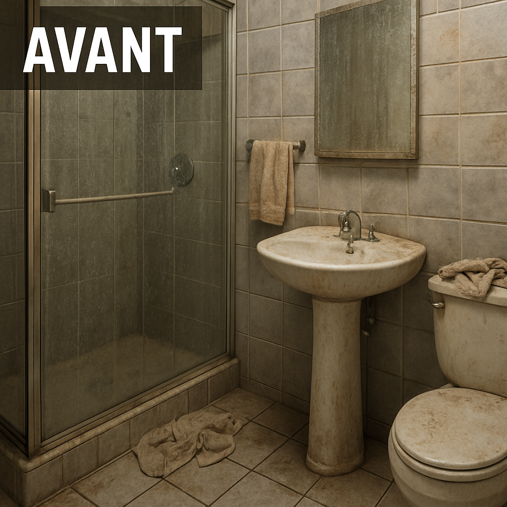 Salle de bain — avant l'intervention